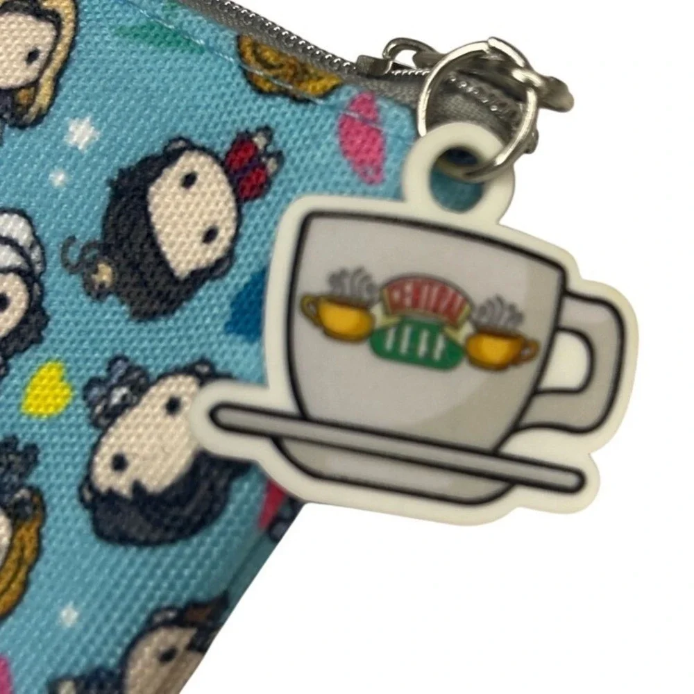 Friends TV Show Central Perk Coffee Cup Charm Zipper Pouch Cosmetic Bag Novelty